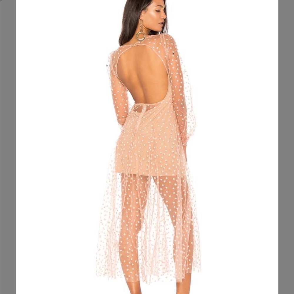 ALL THAT GLITTERS almond maxi dress